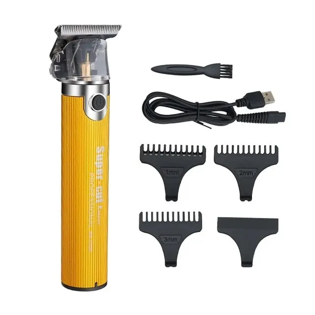 Longfeng hair clipper electric clipper oil head electric clipper - Gold B Usb