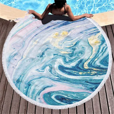 Marbling beach towel A Diameter 180Cm - Shop at LoveMi