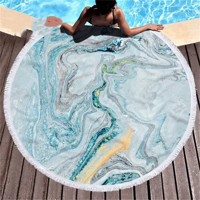 Marbling beach towel E Diameter 180Cm - Shop at LoveMi