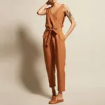 Trousers and elegant overalls - Caramel Colour-4Xl
