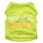 Spring And Summer Police Dog Pet Clothes Vest - Green