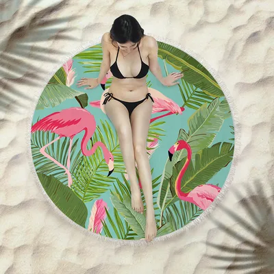 Fringed beach towel round bath towel beach towel X137 150X150 Cmg - Shop at LoveMi