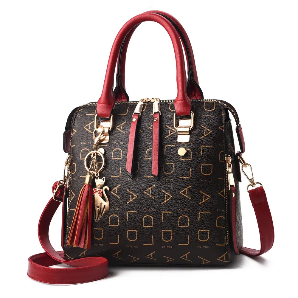 Women's Bag New Women's Bag Leisure Shoulder Bag Large Capacity PU Leather Handbag Cross Bag Red - Shop at LoveMi