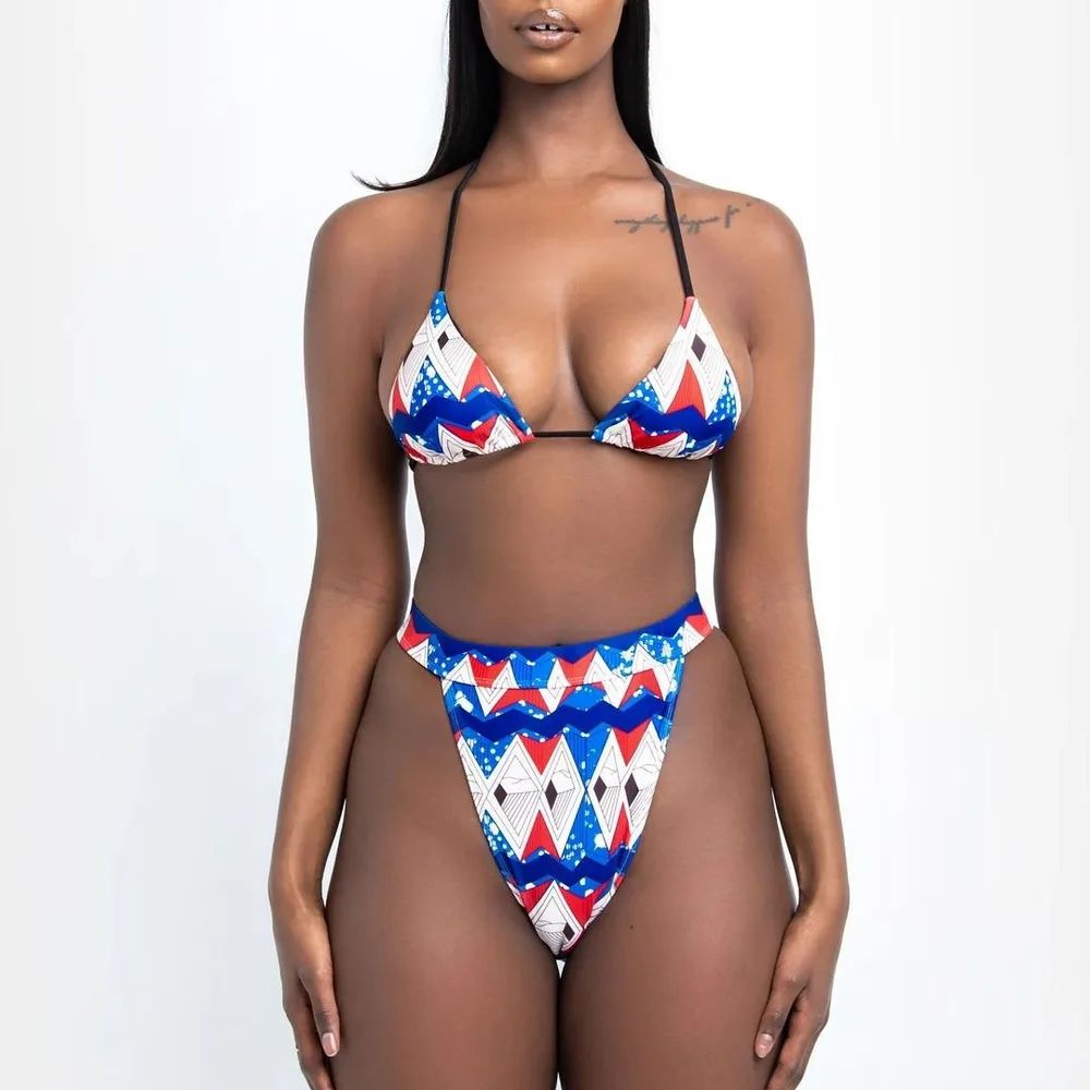 Blouse split swimsuit bikini Blue - Shop at LoveMi