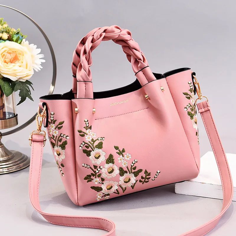 Hand Bags Tote Bag For Women Shoulder Woman Ladies Shopping Pink - Shop at LoveMi