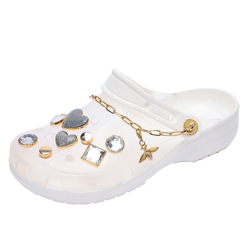 Sandals Women Platform Jelly Shoes Women Transparent Rain Boots Sandals White - Shop at LoveMi