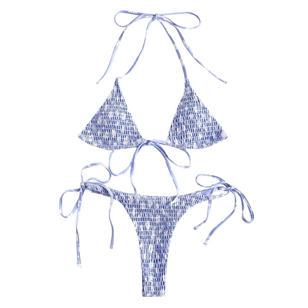 European And American Ladies Split Print Bikini Swimsuit 5Style S - Shop at LoveMi