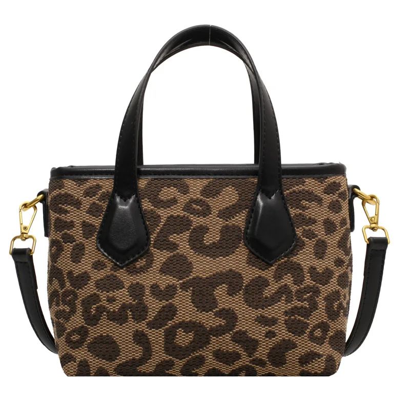 Small Bag Female Leopard Print Portable Fashion Black - Shop at LoveMi