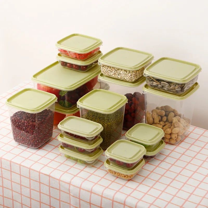 17 piece food preservation box Light Green - Shop at LoveMi