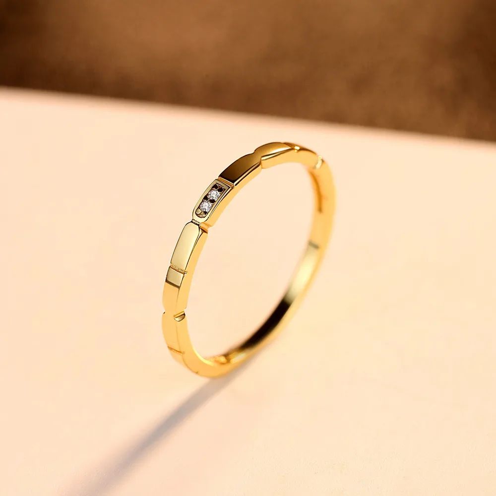 Korean Fashion Silver Jewelry Made Of Round Zircon Gold - Shop at LoveMi