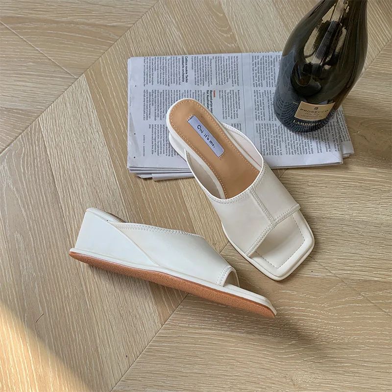 New Platform Open Toe Wedge Sandals For Women White - Shop at LoveMi