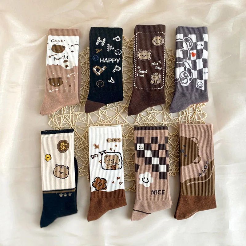 Coffee Colored Socks And Stockings Trend Korean Version No 3 - Shop at LoveMi