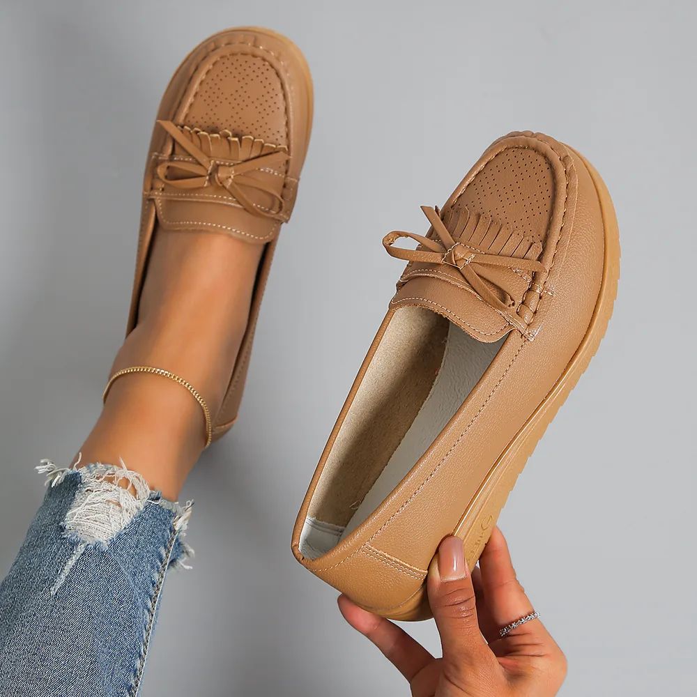 Fashion Casual Women's Flat Shoes Khaki - Shop at LoveMi