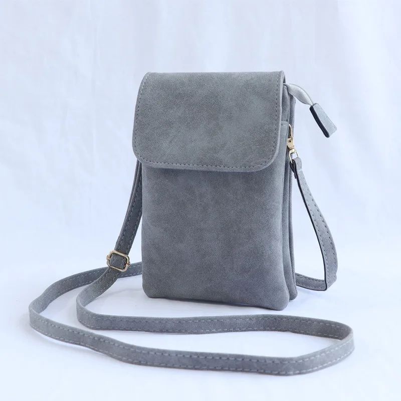 Retro Mini Multi compartment Mobile Phone Shoulder Messenger Bag Gray - Shop at LoveMi