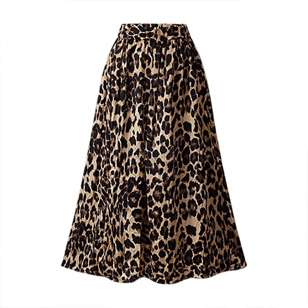 European Station Leopard Print Casual Skirt Leopard - Shop at LoveMi