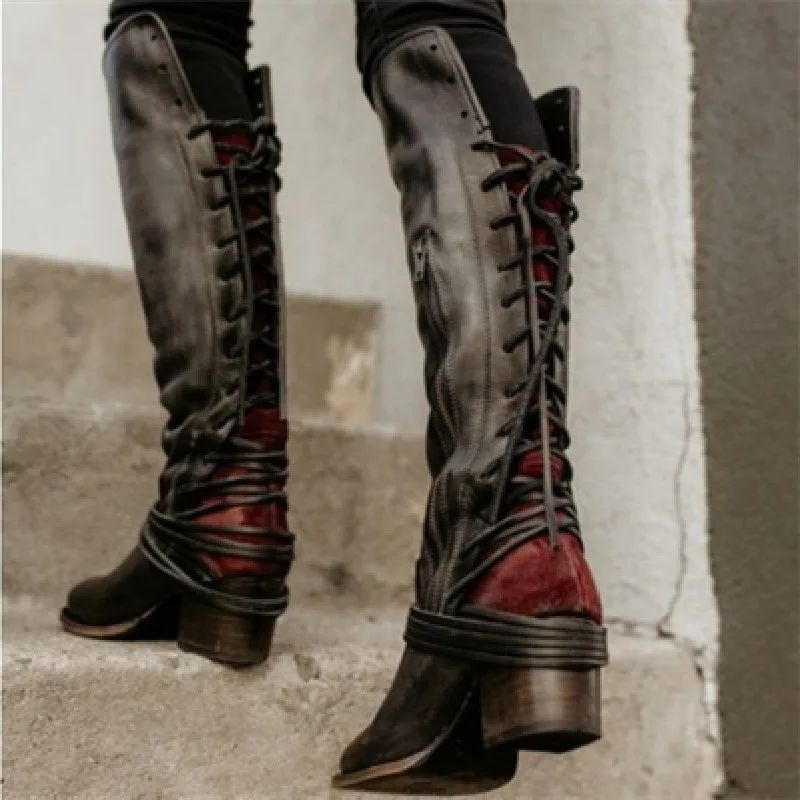 Fashion Personality All match Color Matching Women's Boots Taupe 43 - Shop at LoveMi